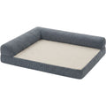 Ypvkd Large L-Shaped Corduroy Bolster Dog Bed Slate Oatmeal 112 cm - Product view
