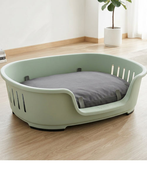 Ypvkd Large Molded Polypropylene Shell Dog Bed Sage Gray 110 cm - Lifestyle view