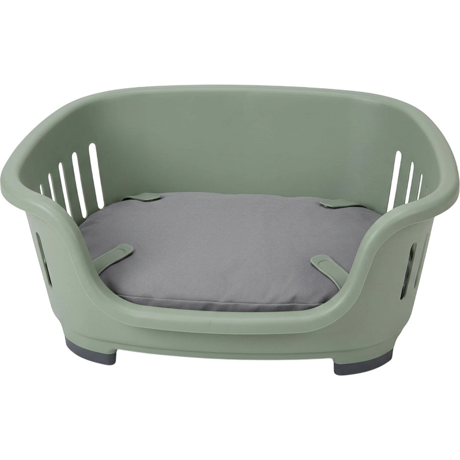 Ypvkd Large Molded Polypropylene Shell Dog Bed Sage Gray 110 cm